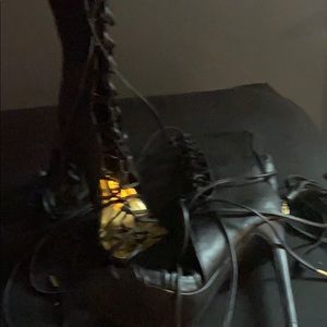 Nelly Bernal Lace Up Heels